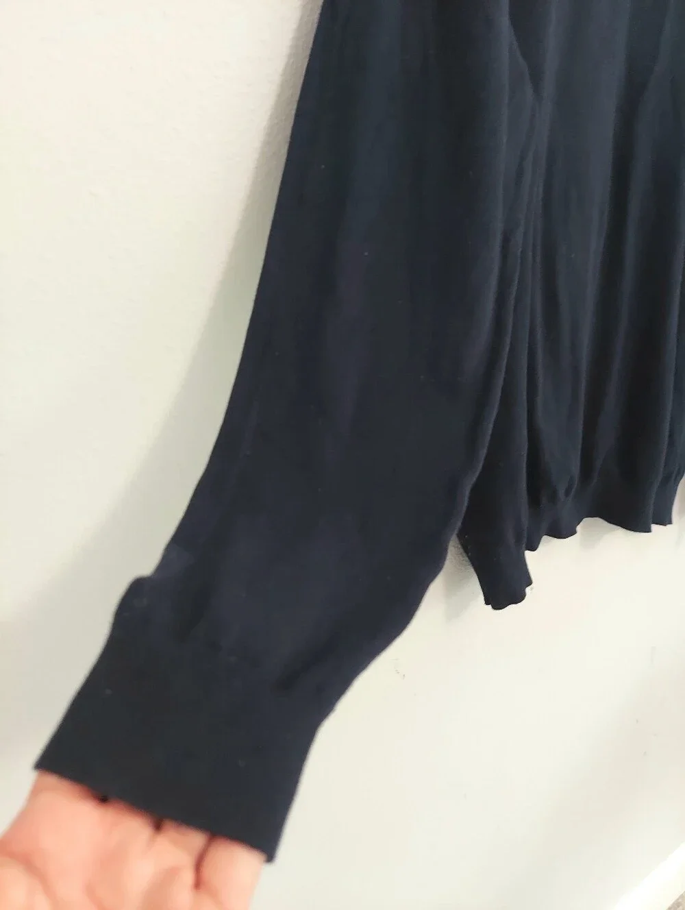 Zara Vneck Navy Pullover Sweater Men XL Preppy Career